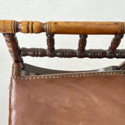 Ąžuolinis supamas krėslas su oda 70x56x103 cm, 36 cm