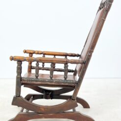 Ąžuolinis supamas krėslas su oda 70x56x103 cm, 36 cm