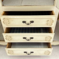 Provanso stiliaus ąžuolinė penkių durų ir trijų stalčių rūbų spinta 65x300x216 cm