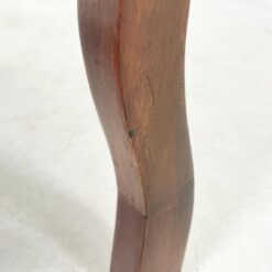 Drožinėtas raudonmedžio krėslas su veliūru 70x61x99 cm, 42 cm