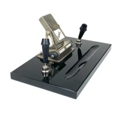 Itališkas vintažinis mechaninis stalinis kalendorius – rašiklių stovas ant akmens pagrindo 18x31x14 cm