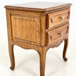 Ąžuolinės dviejų stalčių spintelės 2 vnt. komplektas 40×49,5×57,5 cm