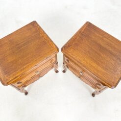 Ąžuolinės dviejų stalčių spintelės 2 vnt. komplektas 40×49,5×57,5 cm