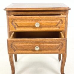 Ąžuolinės dviejų stalčių spintelės 2 vnt. komplektas 40×49,5×57,5 cm