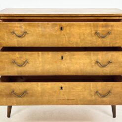 Mid Century riešutmedžio trijų stalčių komoda 42x83x71,5 cm