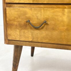 Mid Century riešutmedžio trijų stalčių komoda 42x83x71,5 cm