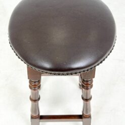 Ąžuolinės baro taburetės su eko oda 2 vnt. komplektas 32x31x79 cm