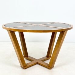 Modernus apvalus ąžuolinis valgomojo stalas 131x131x79,5 cm