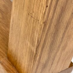 Modernus apvalus ąžuolinis valgomojo stalas 131x131x79,5 cm