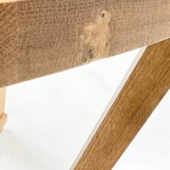 Modernus apvalus ąžuolinis valgomojo stalas 131x131x79,5 cm