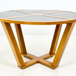 Modernus apvalus ąžuolinis valgomojo stalas 131x131x79,5 cm