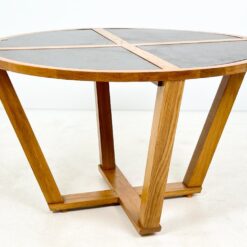 Modernus apvalus ąžuolinis valgomojo stalas 131x131x79,5 cm