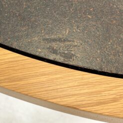 Modernus apvalus ąžuolinis valgomojo stalas 131x131x79,5 cm