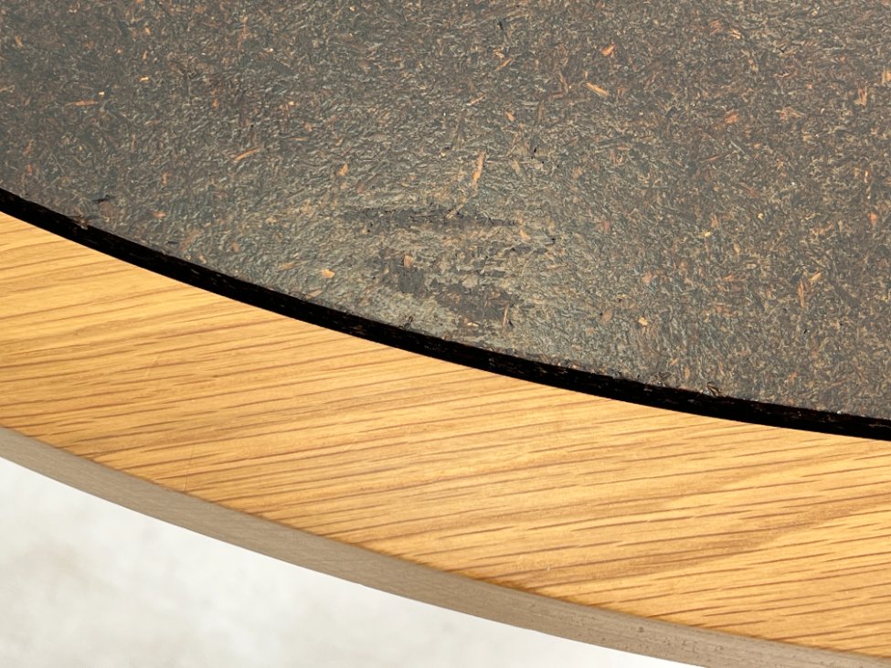 DR0221-stalai-9 Modernus apvalus ąžuolinis valgomojo stalas 131x131x79,5 cm