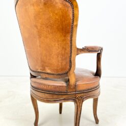 360° sukamas riešutmedžio rėmo krėslas su oda 69x58x104 cm, 47 cm