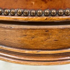 360° sukamas riešutmedžio rėmo krėslas su oda 69x58x104 cm, 47 cm