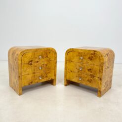 Art deco stiliaus riešutmedžio spintelės 2 vnt. Komplektas 42x57,5x58,5 cm