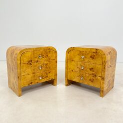 Art deco stiliaus riešutmedžio spintelės 2 vnt. Komplektas 42×57,5×58,5 cm