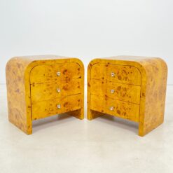 Art deco stiliaus riešutmedžio spintelės 2 vnt. Komplektas 42x57,5x58,5 cm