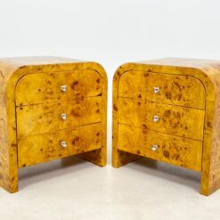 Art deco stiliaus riešutmedžio spintelės 2 vnt. Komplektas 42×57,5×58,5 cm