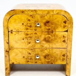 Art deco stiliaus riešutmedžio spintelės 2 vnt. Komplektas 42×57,5×58,5 cm