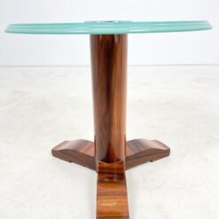 Vinažinis staliukas su stikliniu stalviršiu 55x55x52 cm