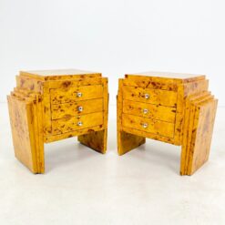 Art deco stiliaus riešutmedžio spintelės 2 vnt. Komplektas 42x62x62 cm