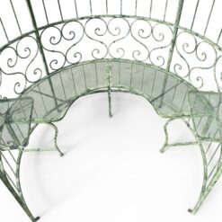 Metalinė sodo pavėsinė su integruotais staliukais ir suoliuku 166x166x330 cm