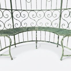 Metalinė sodo pavėsinė su integruotais staliukais ir suoliuku 166x166x330 cm