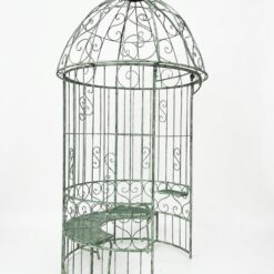 Metalinė sodo pavėsinė su integruotais staliukais ir suoliuku 166x166x330 cm