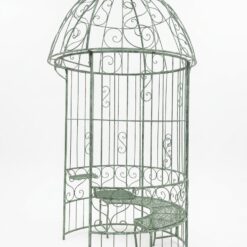 Metalinė sodo pavėsinė su integruotais staliukais ir suoliuku 166x166x330 cm