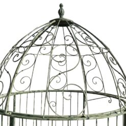 Metalinė sodo pavėsinė su integruotais staliukais ir suoliuku 166x166x330 cm