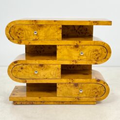 Art Deco stiliaus trijų stalčių riešutmedžio lukšto komoda 39x99x83 cm