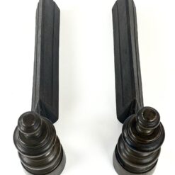 Žalvariniai židinio malkų laikikliai 2 vnt. Komplektas 8,5x41x20 cm