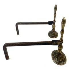 Žalvariniai židinio malkų laikikliai 2 vnt. Komplektas 12,5x35x24,5 cm