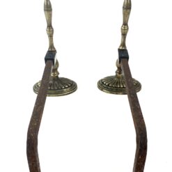 Žalvariniai židinio malkų laikikliai 2 vnt. Komplektas 12,5x35x24,5 cm