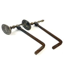 Žalvariniai židinio malkų laikikliai 2 vnt. Komplektas 12,5x35x24,5 cm