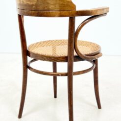 Thonet stiliaus medinis krėslas su ratanu 54×55,5×79 cm, 47 cm