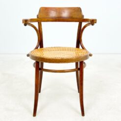 Thonet stiliaus medinis krėslas su ratanu 54×55,5×79 cm, 47 cm