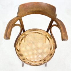 Thonet stiliaus medinis krėslas su ratanu 54×55,5×79 cm, 47 cm