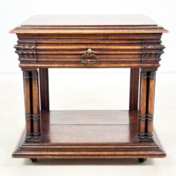 Ąžuolinė spintelė ant ratukų su stalčiumi 46×64,5×65 cm