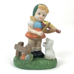 Porcelianinė statula “Mergaitė ir šuniukas” 5×7,5×11,5 cm