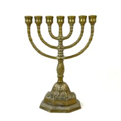 Žalvarinė menora 10x18x22,5 cm