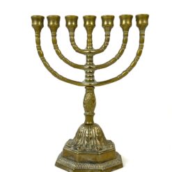 Žalvarinė menora 10x18x22,5 cm