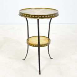 Kalvio darbo metalinis staliukas su žalvariu 47,5x47,5x73 cm