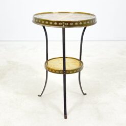 Kalvio darbo metalinis staliukas su žalvariu 47,5×47,5×73 cm