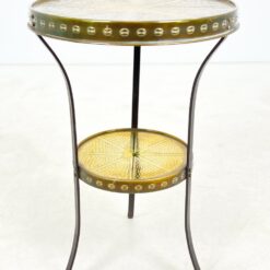 Kalvio darbo metalinis staliukas su žalvariu 47,5×47,5×73 cm