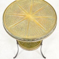 Kalvio darbo metalinis staliukas su žalvariu 47,5×47,5×73 cm