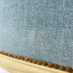 Provanso stiliaus, mėlyno gobeleno minkštasuolis 45x105x85 cm, 44 cm