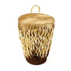 Vintažinė, rankinė džembė - būgnas 12x13x15,5 cm